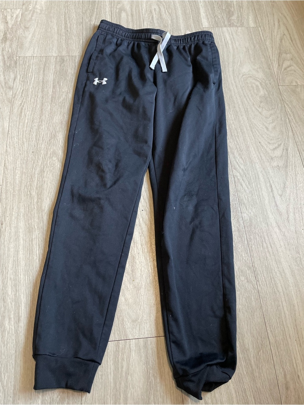 Under Armour Black Jogger Sweatpants with White Drawcord
